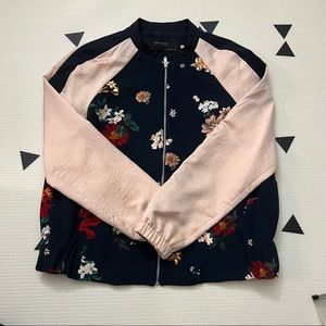 Zara floral bomber jacket